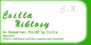 csilla miklosy business card